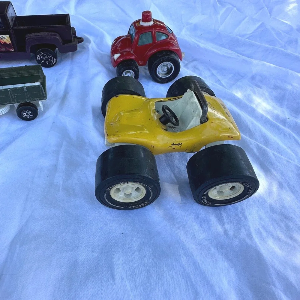 Vintage Toy Vehicle Lot Kids Tonka Fair Retro Diecast Trucks Buggy Nostalgia
